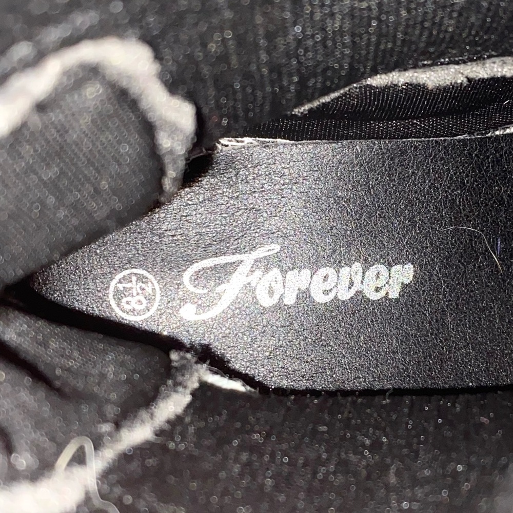 Forever Black Rhinestone Knit Combat Boot - Picture 11 of 13